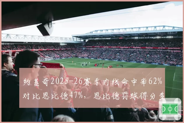 约基奇2025-26赛季内线命中率62%对比恩比德47%，恩比德罚球得分多但效率低